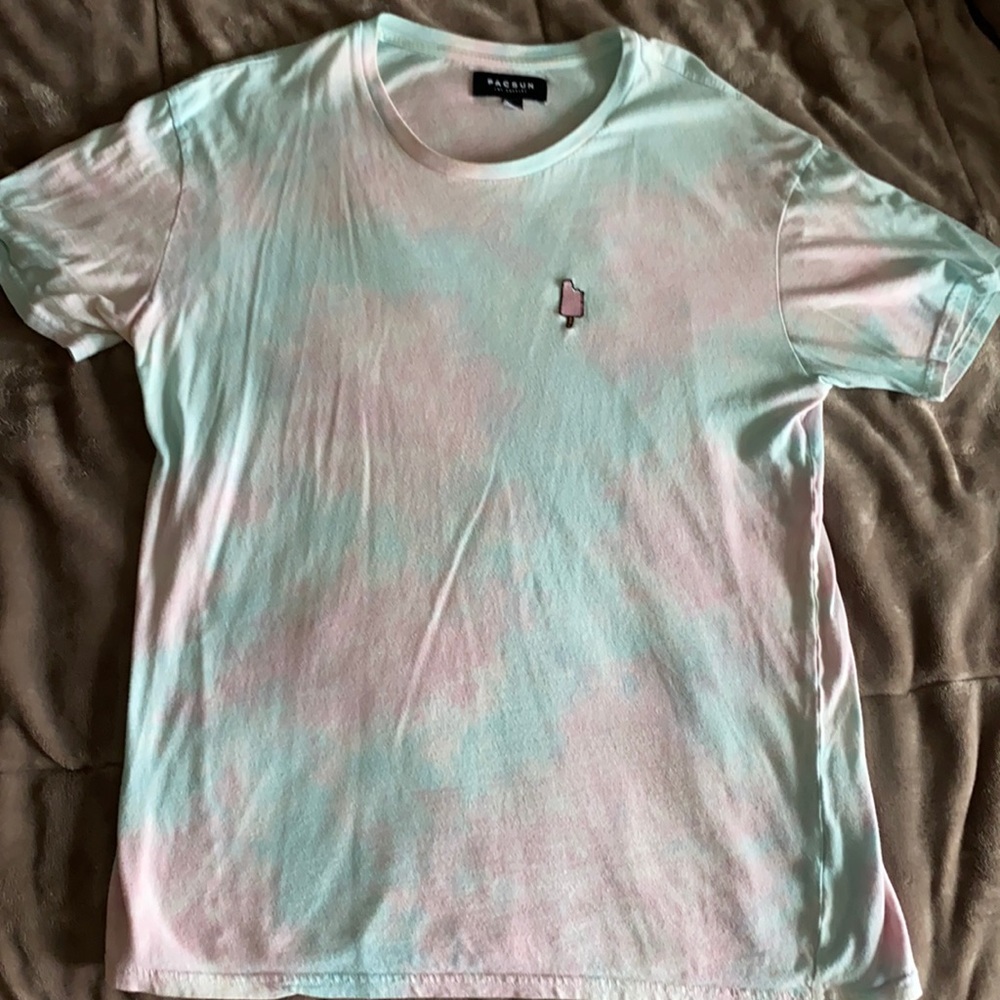 Large Pink and Blue Tiedye Pacsun short sleeve tee